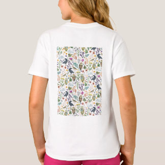 Natuur geïnspireerd botanisch patroon decoratieve  t-shirt