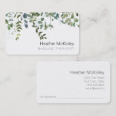 Natuur Geïnspireerd Eucalyptus Greenery Visitekaar Afsprakenkaartje (Voorkant / Achterkant)