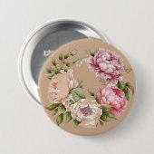 Natuur-geïnspireerd Floral Lapel Accessoire Ronde Button 7,6 Cm (Voorkant /achterkant)