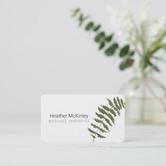 Natuur Geïnspireerd Greenery Minimal Visitekaartje Afsprakenkaartje (Staand voorkant)