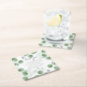 Natuur Geïnspireerd Greenery Wedding Bedankt Beric Kartonnen Onderzetters (Insitu)