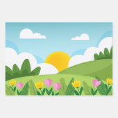 Natuur-geïnspireerd inpakpapier vel (Voorkant 3)