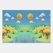 Natuur-geïnspireerd inpakpapier vel (Voorkant 2)