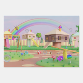 Natuur-geïnspireerd inpakpapier vel