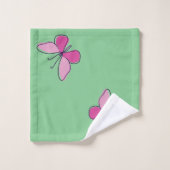 Natuur Geïnspireerd Insectenroze Vlinder Bad Handdoek (Wasdoekje)