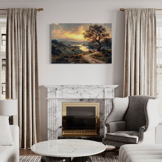 Natuur geïnspireerd landschapskunst canvas afdruk