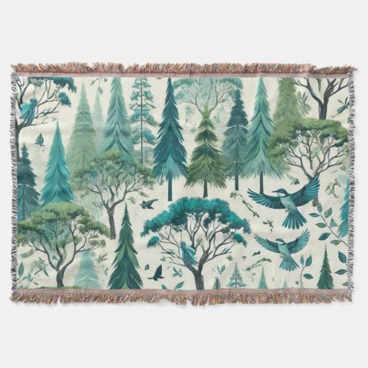 Natuur-geïnspireerd naadloos ontwerp deken (Voorkant)