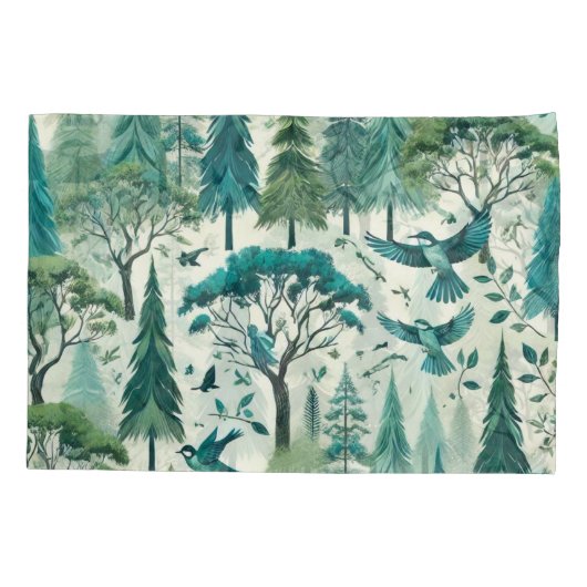 Natuur-geïnspireerd naadloos ontwerp kussensloop (Achterkant)