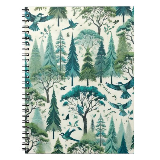 Natuur-geïnspireerd naadloos ontwerp notitieboek (Voorkant)