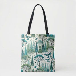 Natuur-geïnspireerd naadloos ontwerp tote bag