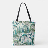 Natuur-geïnspireerd naadloos ontwerp tote bag (Achterkant)