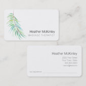 Natuur Geïnspireerd Palm Leaf Greenery Visitekaart Afsprakenkaartje (Voorkant / Achterkant)