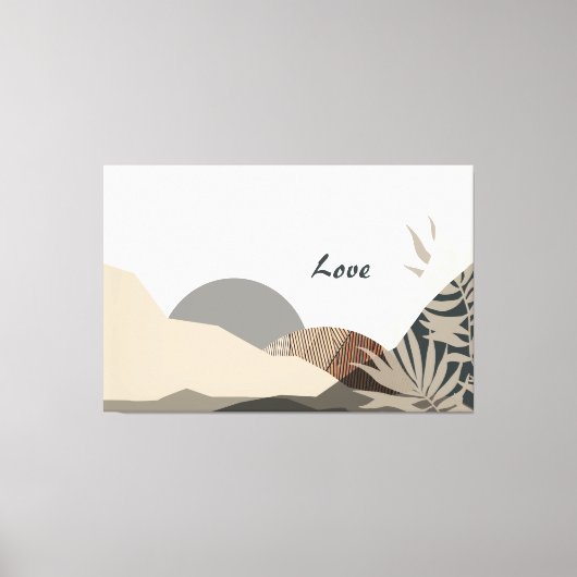 Natuur-geïnspireerde Abstracte aardetinten Canvas  (Voorkant)