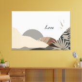 Natuur-geïnspireerde Abstracte aardetinten Canvas Afdruk (Insitu (Woonkamer))