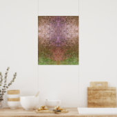 Natuur geïnspireerde Abstracte alcoholinkt Poster (Keuken)