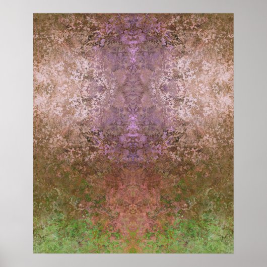 Natuur geïnspireerde Abstracte alcoholinkt Poster (Voorkant)