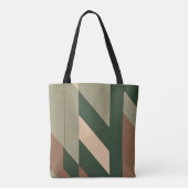 Natuur geïnspireerde abstracte geometrische tote bag (Achterkant)