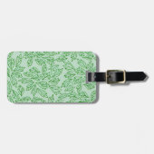 Natuur geïnspireerde blad patroon bagage label (Voorkant horizontaal)
