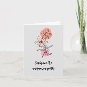 Natuur geïnspireerde bloemlijn tekening blanco kaa kaart