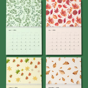 Natuur geïnspireerde botanische kunst wandkalender kalender
