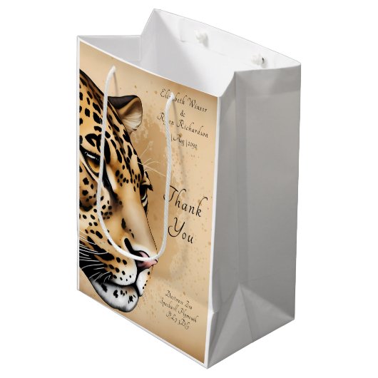 Natuur-geïnspireerde bruiloft thema medium cadeauzakje (Voorkant Gekanteld)