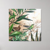 natuur geïnspireerde canvas kunst print, groen, vo (Voorkant)