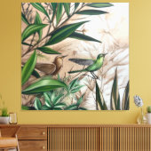 natuur geïnspireerde canvas kunst print, groen, vo (Insitu (Woonkamer))