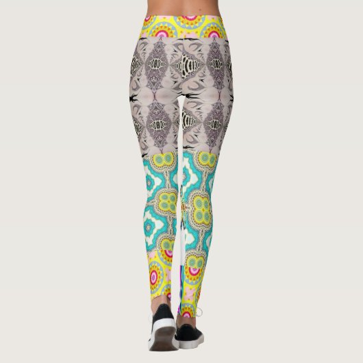 NATUUR-GEÏNSPIREERDE DESIGNER COLLAGE LEGGINGS (Achterkant)