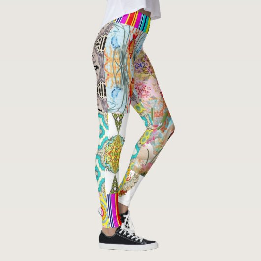 NATUUR-GEÏNSPIREERDE DESIGNER COLLAGE LEGGINGS (Rechts)
