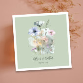 Natuur geïnspireerde elegantie! Licht Sage Bruilof Servet