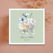 Natuur geïnspireerde elegantie! Licht Sage Bruilof Servet