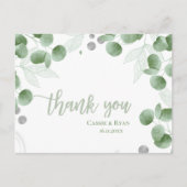 Natuur-geïnspireerde Eucalyptus bruiloft Dank u Briefkaart (Voorkant)