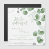 Natuur-geïnspireerde Eucalyptus huwelijksuitnodigi Magnetische Uitnodiging (Voorkant / Achterkant)