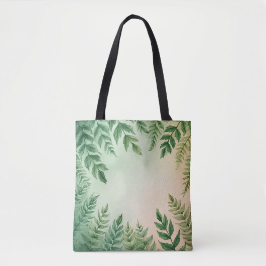 Natuur-geïnspireerde Fern Print Tas (Voorkant)