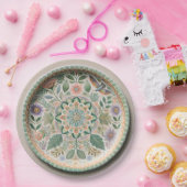 Natuur-geïnspireerde Floral Mandala Paper Bord (Feest)