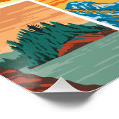 Natuur-geïnspireerde Forest Collage Poster Print (Hoek)