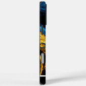 Natuur geïnspireerde gouden en blauwe marmeren kun Case-Mate iPhone case (Achterkant / Rechts)