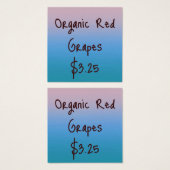 Natuur Geïnspireerde Gradient Prijs Labels Vierkante Visitekaartjes (Voorkant /achterkant)