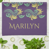 Natuur-geïnspireerde handdoek voor aangepaste mono (Gevouwen)