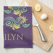 Natuur-geïnspireerde handdoek voor aangepaste mono (Quarter Fold)