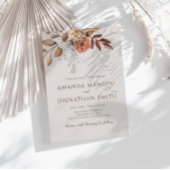 Natuur geïnspireerde herfst waterverf foto trouwfe kaart