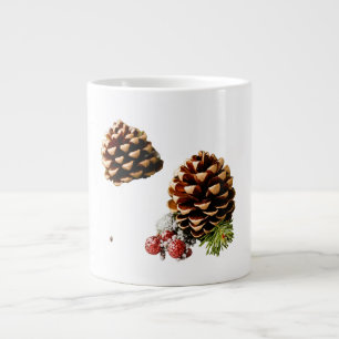 Natuur-geïnspireerde Jumbo Mok: iconisch Pine Cone Grote Koffiekop