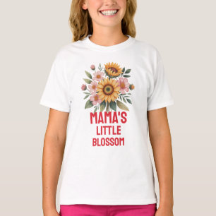 Natuur geïnspireerde kleurrijke zonnebloem kinderk t-shirt