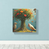 Natuur-geïnspireerde kunst canvas afdruk (Insitu (Houten vloer))