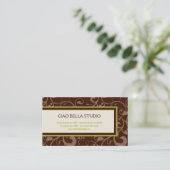 Natuur geïnspireerde legantie visitekaartje (Staand voorkant)