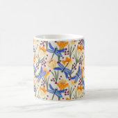 Natuur-geïnspireerde libel en krokusbloem koffiemok (Center)