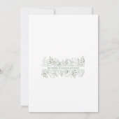 Natuur geïnspireerde minimalistische trouwuitnodig kaart (Achterkant)