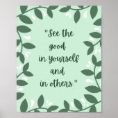 Natuur-geïnspireerde Motivatie quote Poster (Voorkant)