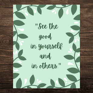 Natuur-geïnspireerde Motivatie quote Poster