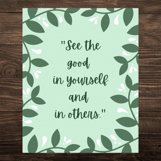 Natuur-geïnspireerde Motivatie quote Poster